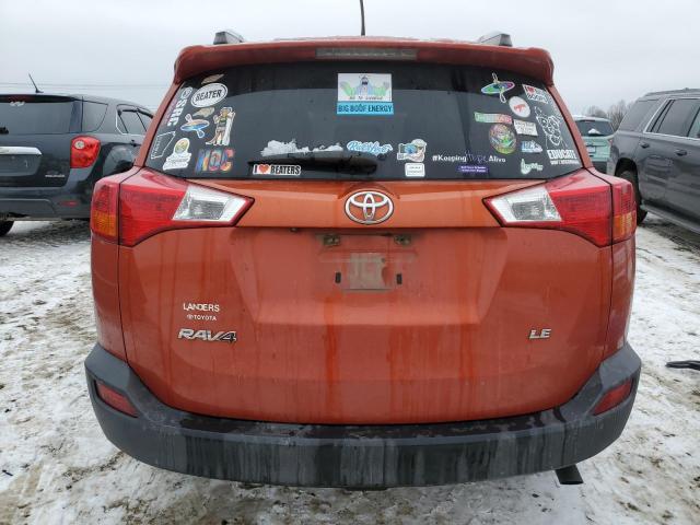 JTMZFREV6FJ036759 - 2015 TOYOTA RAV4 LE ORANGE photo 6