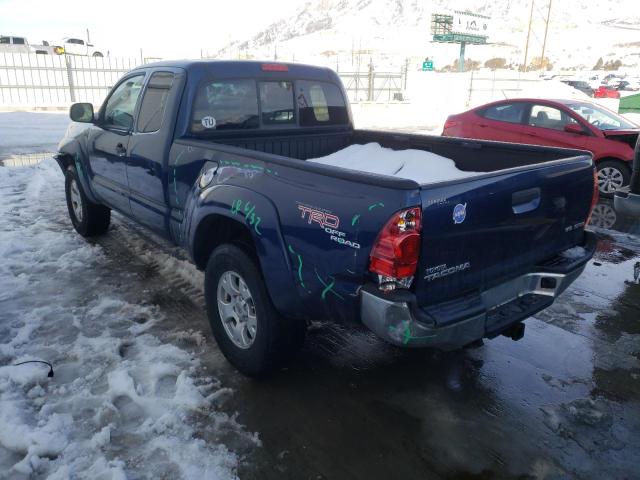 5TEUU42N07Z450568 - 2007 TOYOTA TACOMA ACCESS CAB BLUE photo 2