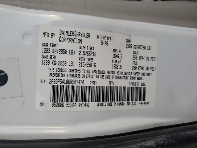 2A8GP54L86R907470 - 2006 CHRYSLER TOWN & COU TOURING 白色 照片 13