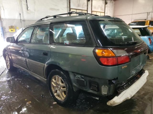 4S3BH686627600545 - 2002 SUBARU LEGACY OUTBACK LIMITED GREEN photo 2