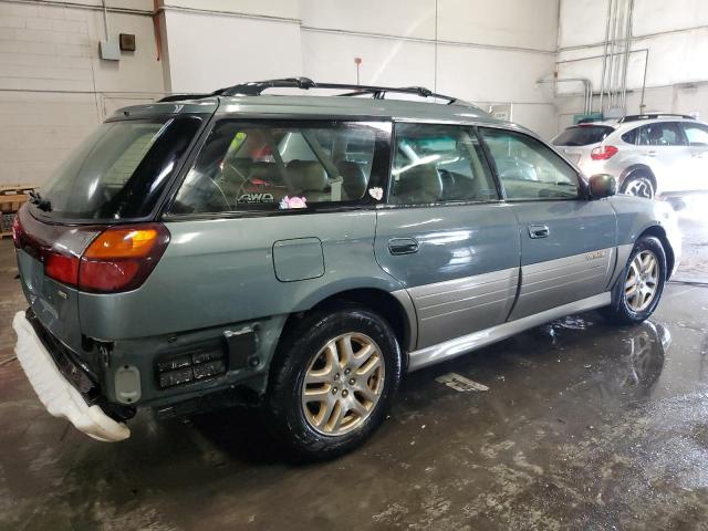 4S3BH686627600545 - 2002 SUBARU LEGACY OUTBACK LIMITED GREEN photo 3