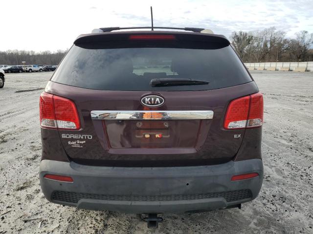 5XYKU3A64CG242600 - 2012 KIA SORENTO EX BURGUNDY photo 6