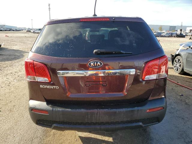 5XYKT3A11BG046510 - 2011 KIA SORENTO BASE BURGUNDY photo 6