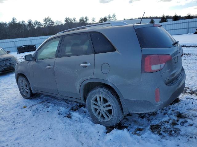 5XYKTDA74FG611638 - 2015 KIA SORENTO LX SILVER photo 2