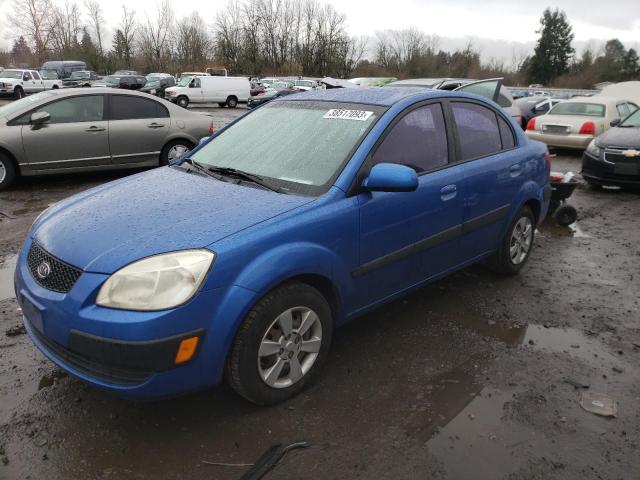 KNADE123X76222095 - 2007 KIA RIO BASE BLUE photo 1