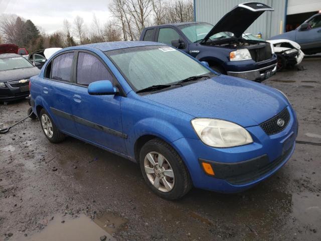 KNADE123X76222095 - 2007 KIA RIO BASE BLUE photo 4