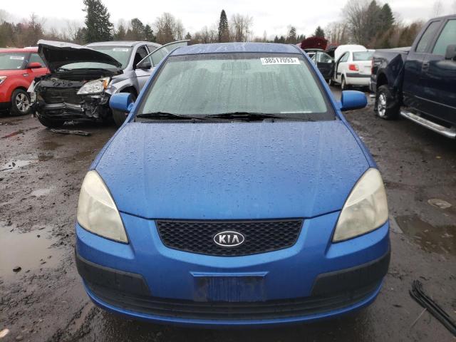 KNADE123X76222095 - 2007 KIA RIO BASE BLUE photo 5