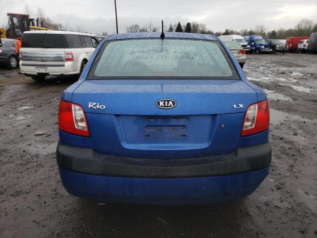 KNADE123X76222095 - 2007 KIA RIO BASE BLUE photo 6