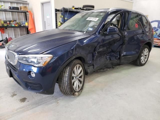 5UXWX9C38H0T17437 - 2017 BMW X3 XDRIVE28I BLUE photo 1