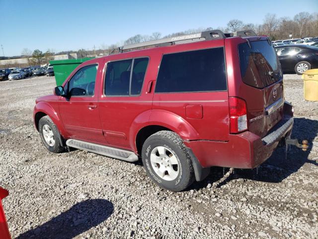 5N1AR18U85C782881 - 2005 NISSAN PATHFINDER LE RED photo 2