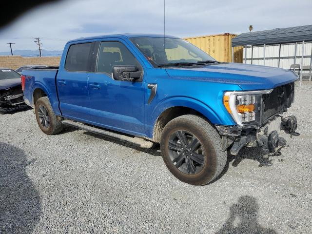 1FTFW1E8XMFA60822 - 2021 FORD F150 SUPERCREW BLUE photo 4