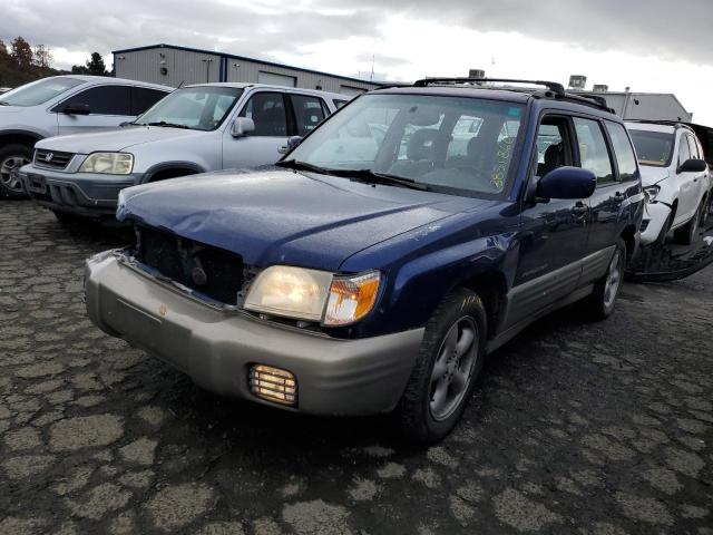 JF1SF655X1G734951 - 2001 SUBARU FORESTER S BLUE photo 1