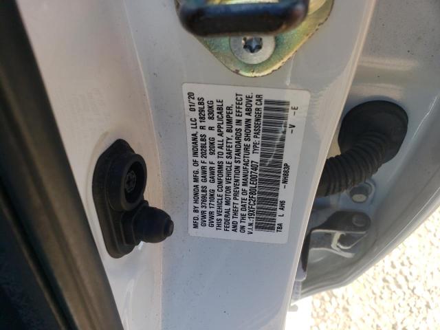 19XFC2F80LE007407 - 2020 HONDA CIVIC SPORT 白色 照片 13