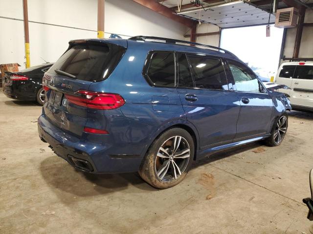 5UXCX6C08M9F92399 - 2021 BMW X7 M50I BLUE photo 3