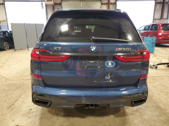 5UXCX6C08M9F92399 - 2021 BMW X7 M50I BLUE photo 6