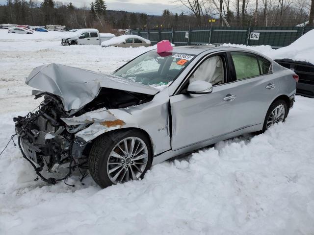 JN1EV7AR7JM441103 - 2018 INFINITI Q50 LUXE SILVER photo 1