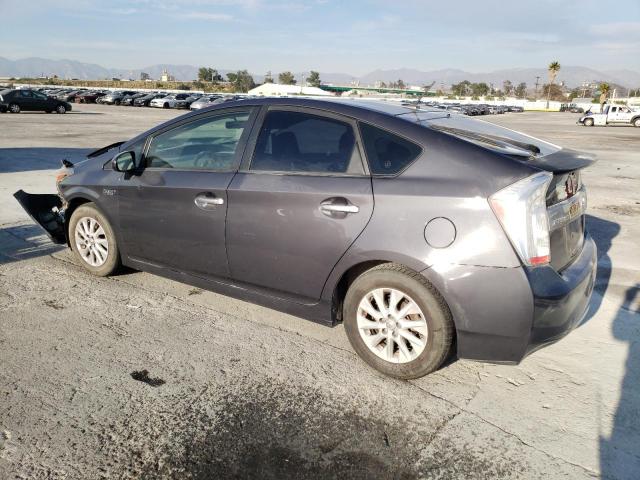 JTDKN3DPXE3060182 - 2014 TOYOTA PRIUS PLUG GRAY photo 2