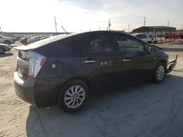 JTDKN3DPXE3060182 - 2014 TOYOTA PRIUS PLUG GRAY photo 3