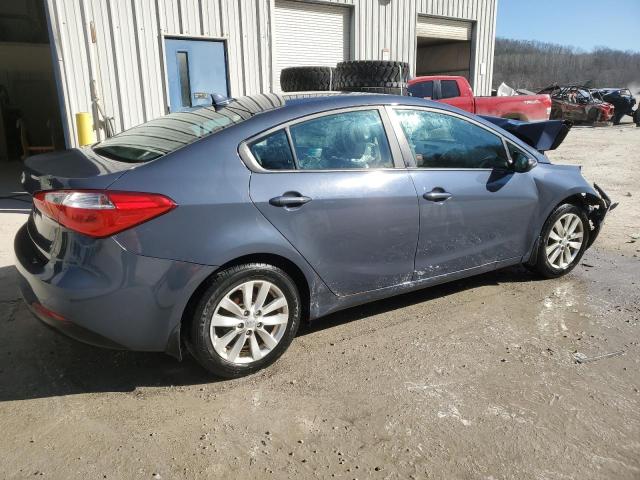 KNAFX4A61F5334210 - 2015 KIA FORTE LX BLUE photo 3