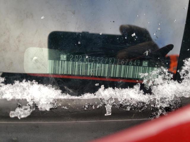 2G2WP552781167649 - 2008 PONTIAC GRAND PRIX 红色 照片 12