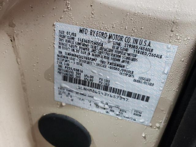 1LNHM86S43Y657397 - 2003 LINCOLN LS 米色 照片 13