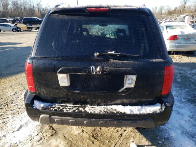 2HKYF18713H568371 - 2003 HONDA PILOT EXL BLACK photo 6