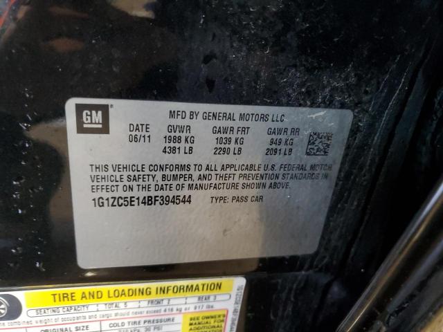 1G1ZC5E14BF394544 - 2011 CHEVROLET MALIBU 1LT 黑色 照片 12