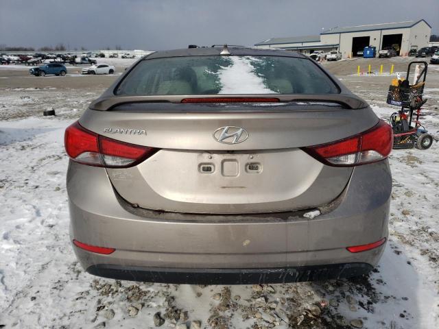 5NPDH4AEXEH518641 - 2014 HYUNDAI ELANTRA SE TAN photo 6