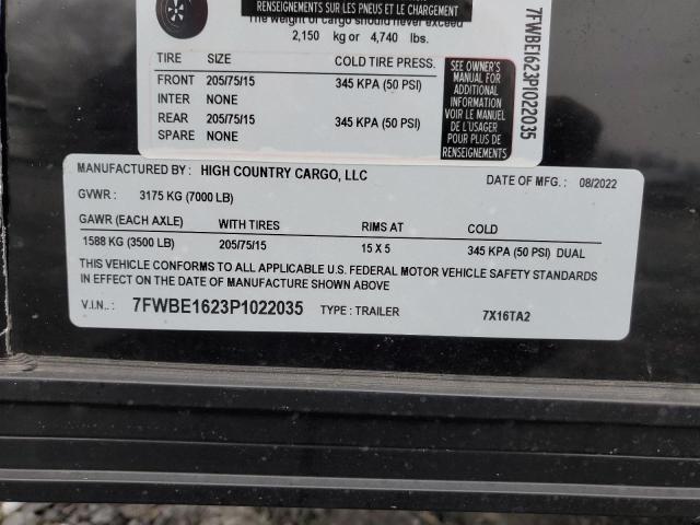 7FWBE1623P1022035 - 2023 TRAIL KING ENCLOSED შავი ფოტო 10