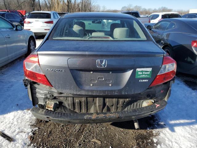 19XFB2F58CE343105 - 2012 HONDA CIVIC LX GRAY photo 6