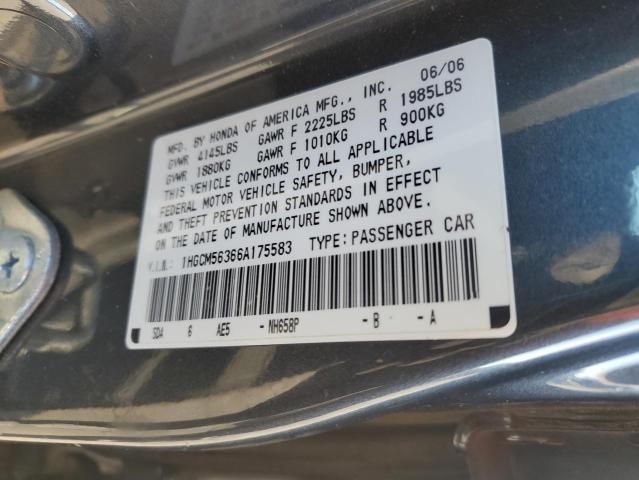 1HGCM56366A175583 - 2006 HONDA ACCORD SE GRAY photo 13