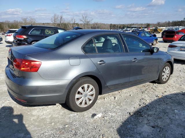 3VW2K7AJ3EM311717 - 2014 VOLKSWAGEN JETTA BASE GRAY photo 3