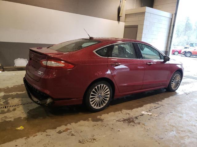 3FA6P0K98DR140021 - 2013 FORD FUSION TITANIUM RED photo 3