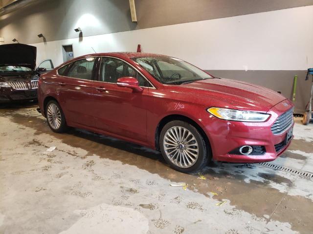 3FA6P0K98DR140021 - 2013 FORD FUSION TITANIUM RED photo 4