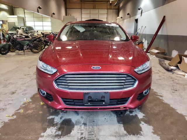 3FA6P0K98DR140021 - 2013 FORD FUSION TITANIUM RED photo 5