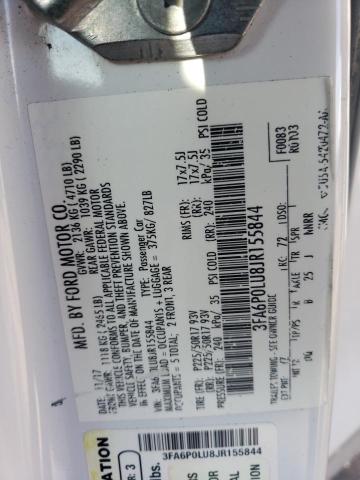 3FA6P0LU8JR155844 - 2018 FORD FUSION SE HYBRID WHITE photo 13