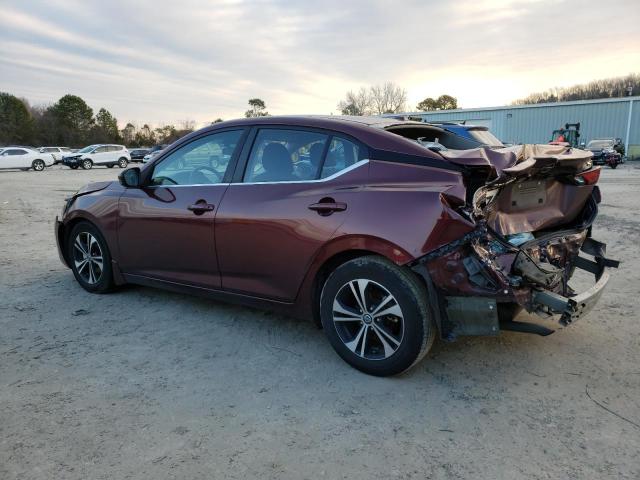 3N1AB8CV0LY251361 - 2020 NISSAN SENTRA SV BURGUNDY photo 2