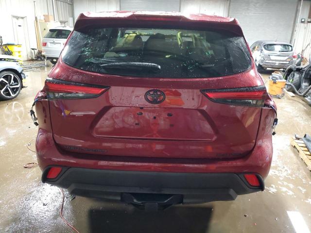 5TDHZRBHXNS246283 - 2022 TOYOTA HIGHLANDER XLE RED photo 6