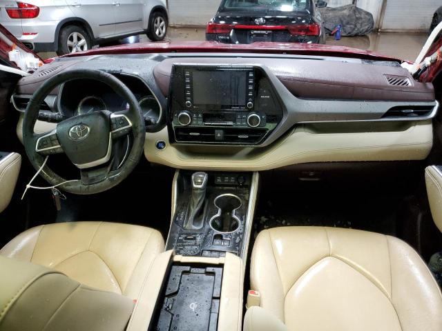 5TDHZRBHXNS246283 - 2022 TOYOTA HIGHLANDER XLE RED photo 8