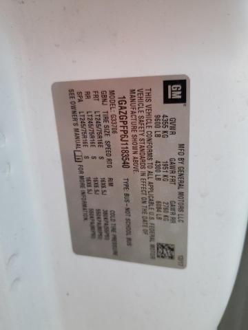 1GAZGPFP6J1183540 - 2018 CHEVROLET EXPRESS G3 LT WHITE photo 13