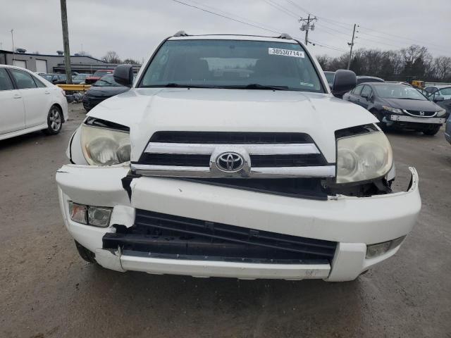 JTEZU14R850059262 - 2005 TOYOTA 4RUNNER SR5 WHITE photo 5