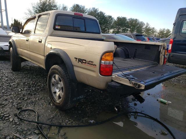 5TEHN72N22Z034756 - 2002 TOYOTA TACOMA DOUBLE CAB BEIGE photo 2