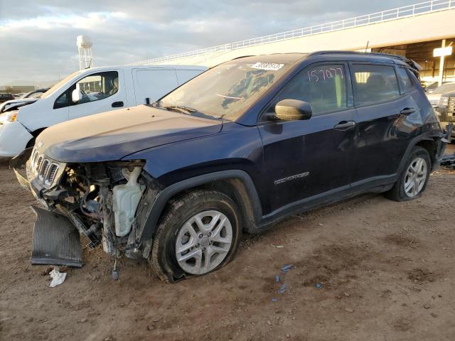 3C4NJCAB0JT204659 - 2018 JEEP COMPASS SP BLUE photo 1