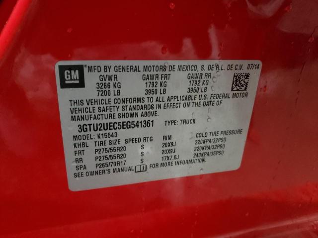 3GTU2UEC5EG541361 - 2014 GMC SIERRA K1500 SLE RED photo 13