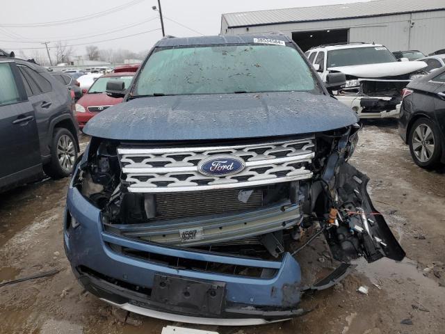 1FM5K8D81KGA50152 - 2019 FORD EXPLORER XLT BLUE photo 5