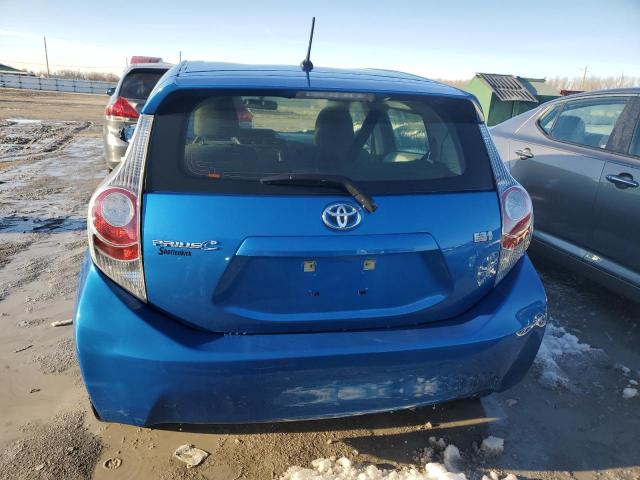 JTDKDTB36D1543651 - 2013 TOYOTA PRIUS C BLUE photo 6