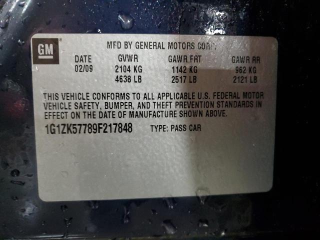 1G1ZK57789F217848 - 2009 CHEVROLET MALIBU LTZ 蓝色 照片 12