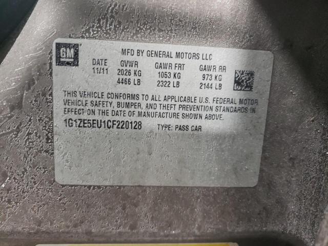 1G1ZE5EU1CF220128 - 2012 CHEVROLET MALIBU LTZ თაფლისფერი ფოტო 12