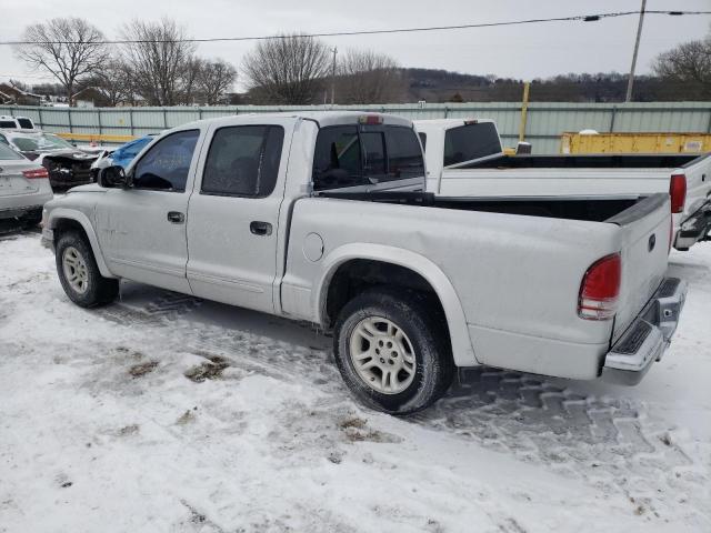 1B7HL48N02S561209 - 2002 DODGE DAKOTA QUAD SLT SILVER photo 2