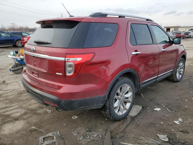 1FM5K8D81DGB05136 - 2013 FORD EXPLORER XLT RED photo 3